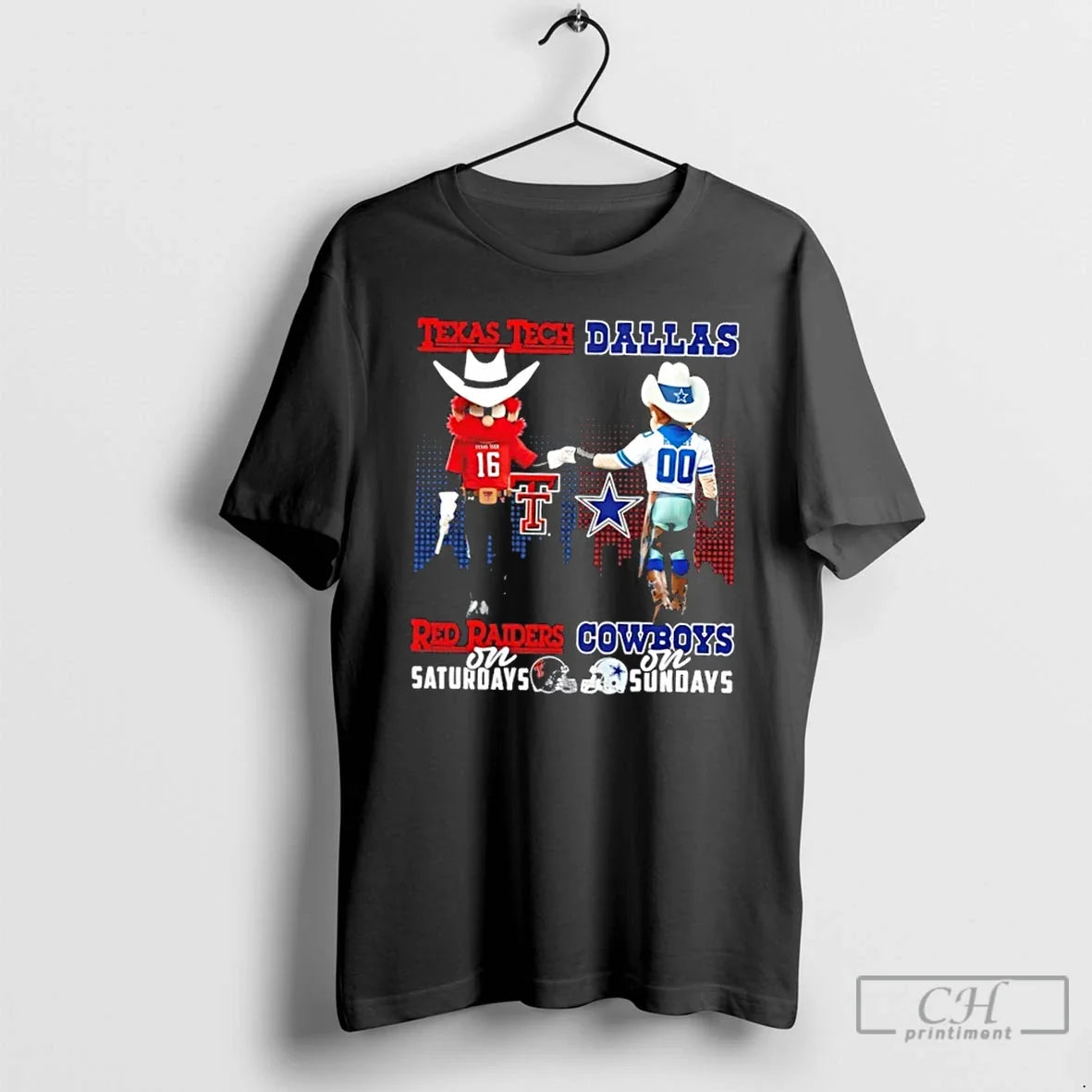Classic Mascots Texas Tech Red Raiders Saturdays X Dallas Cowboys Sundays Skyline T-Shirts, Hoodie, Sweatshirt - T-Shirt, Sweatshirt, Hoodie