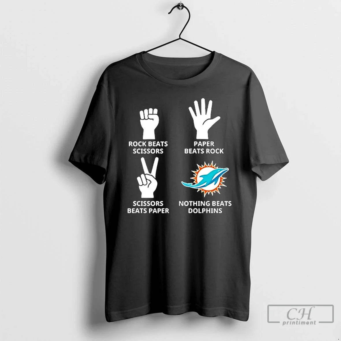 Classic Miami Dolphins Nothing Beats Rock Beats Scissors Paper Beats Rock Scissors Beats Paper T-Shirts, Hoodie, Sweatshirt - T-Shirt, Sweatshirt, Hoodie