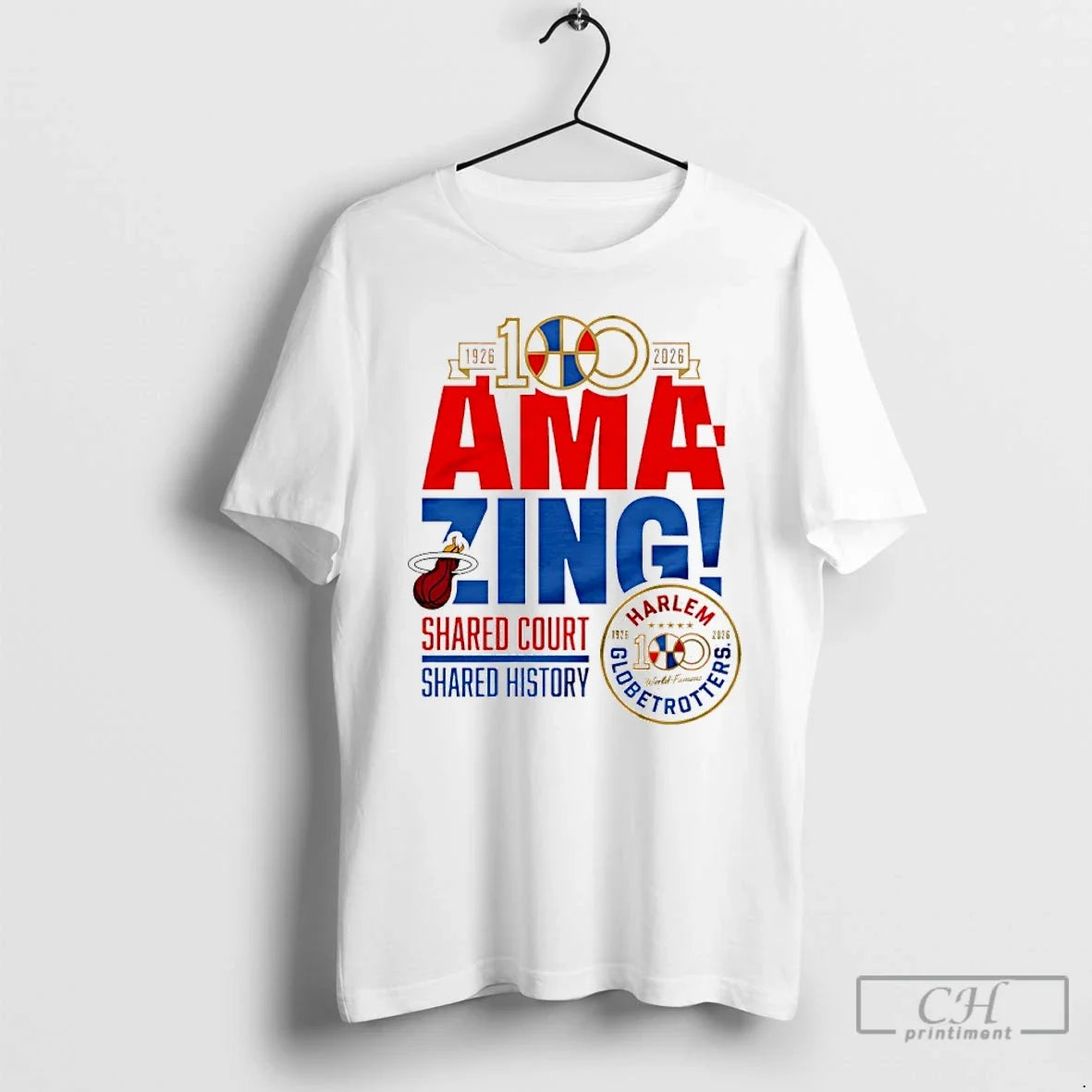 Classic Miami Heat X Harlem Globetrotters Amazing 100 Year 1926 2026 T-Shirts, Hoodie, Sweatshirt - T-Shirt, Sweatshirt, Hoodie