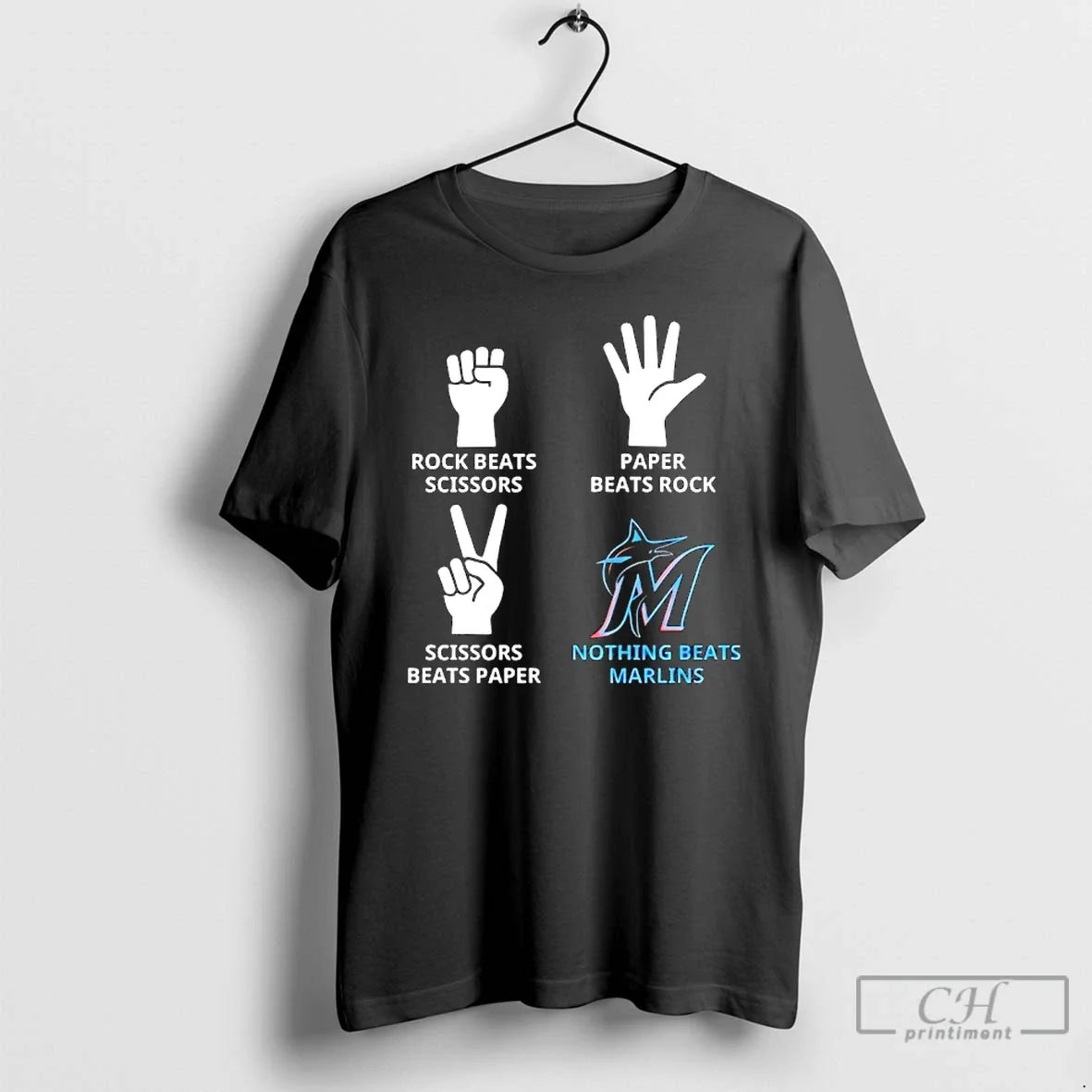 Classic Miami Marlins Nothing Beats Rock Beats Scissors Paper Beats Rock Scissors Beats Paper T-Shirts, Hoodie, Sweatshirt - T-Shirt, Sweatshirt, Hoodie