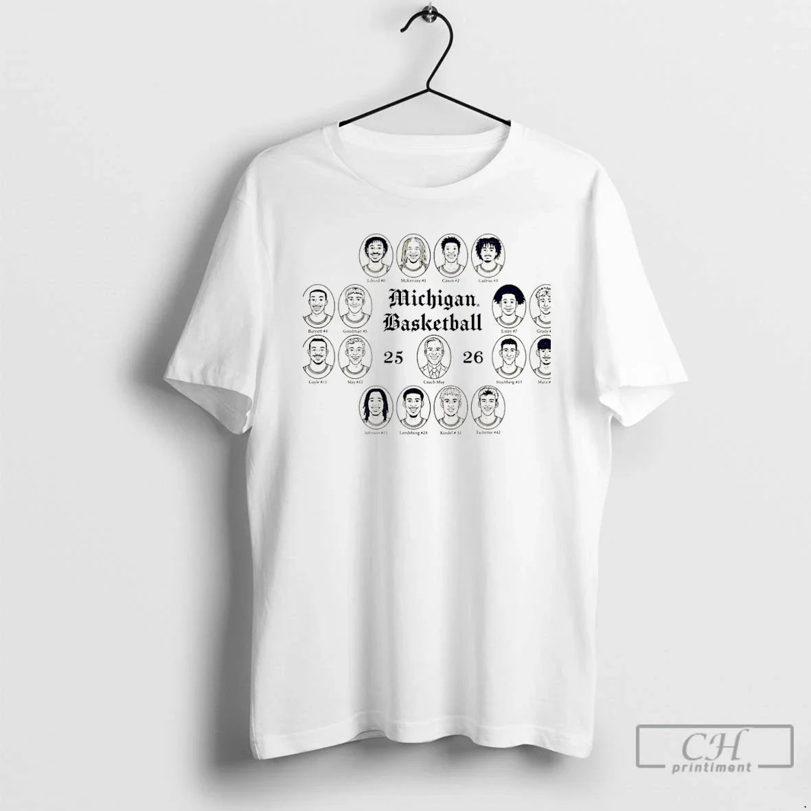 Classic Michigan Wolverines Basketball Team Composite 25 26 Triblend T-Shirts, Hoodie, Sweatshirt - T-Shirt, Sweatshirt, Hoodie