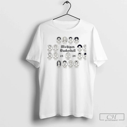 Classic Michigan Wolverines Basketball Team Composite 25 26 Triblend T-Shirts, Hoodie, Sweatshirt - T-Shirt, Sweatshirt, Hoodie