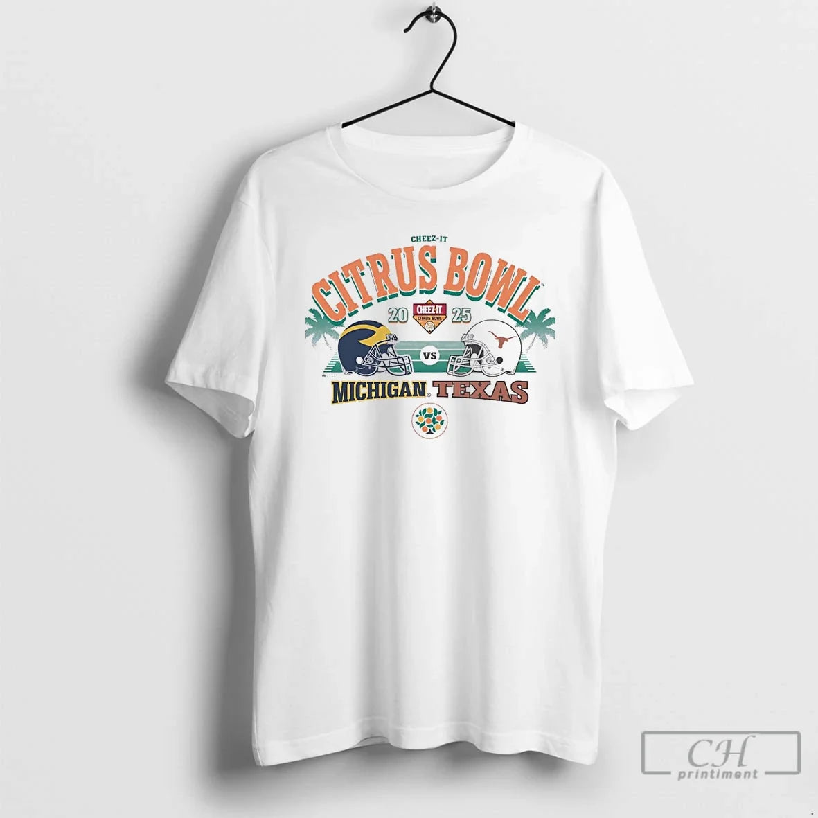 Classic Michigan Wolverines Vs Texas Longhorns 2025 Cheez Citrus Bowl Helmet T-Shirts, Hoodie, Sweatshirt - T-Shirt, Sweatshirt, Hoodie