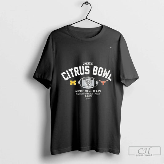 Classic Michigan Wolverines Vs Texas Longhorns 2025 Cheez Citrus Bowl Stadium Chriast T-Shirts, Hoodie, Sweatshirt - T-Shirt, Sweatshirt, Hoodie