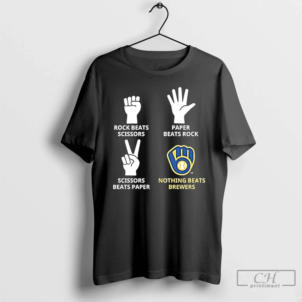 Classic Milwaukee Brewers Nothing Beats Rock Beats Scissors Paper Beats Rock Scissors Beats Paper T-Shirts, Hoodie, Sweatshirt - T-Shirt, Sweatshirt, Hoodie