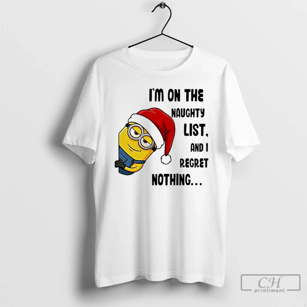 Classic Minion Santa Im Naughty List I Regret Nothing T-Shirts, Hoodie, Sweatshirt - T-Shirt, Sweatshirt, Hoodie