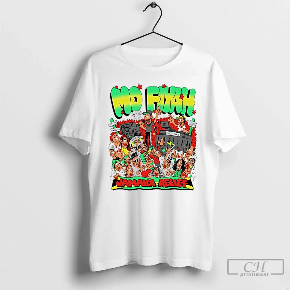 Classic Mo Fiyah Support Jamaica Relief Caricature T-Shirts, Hoodie, Sweatshirt - T-Shirt, Sweatshirt, Hoodie