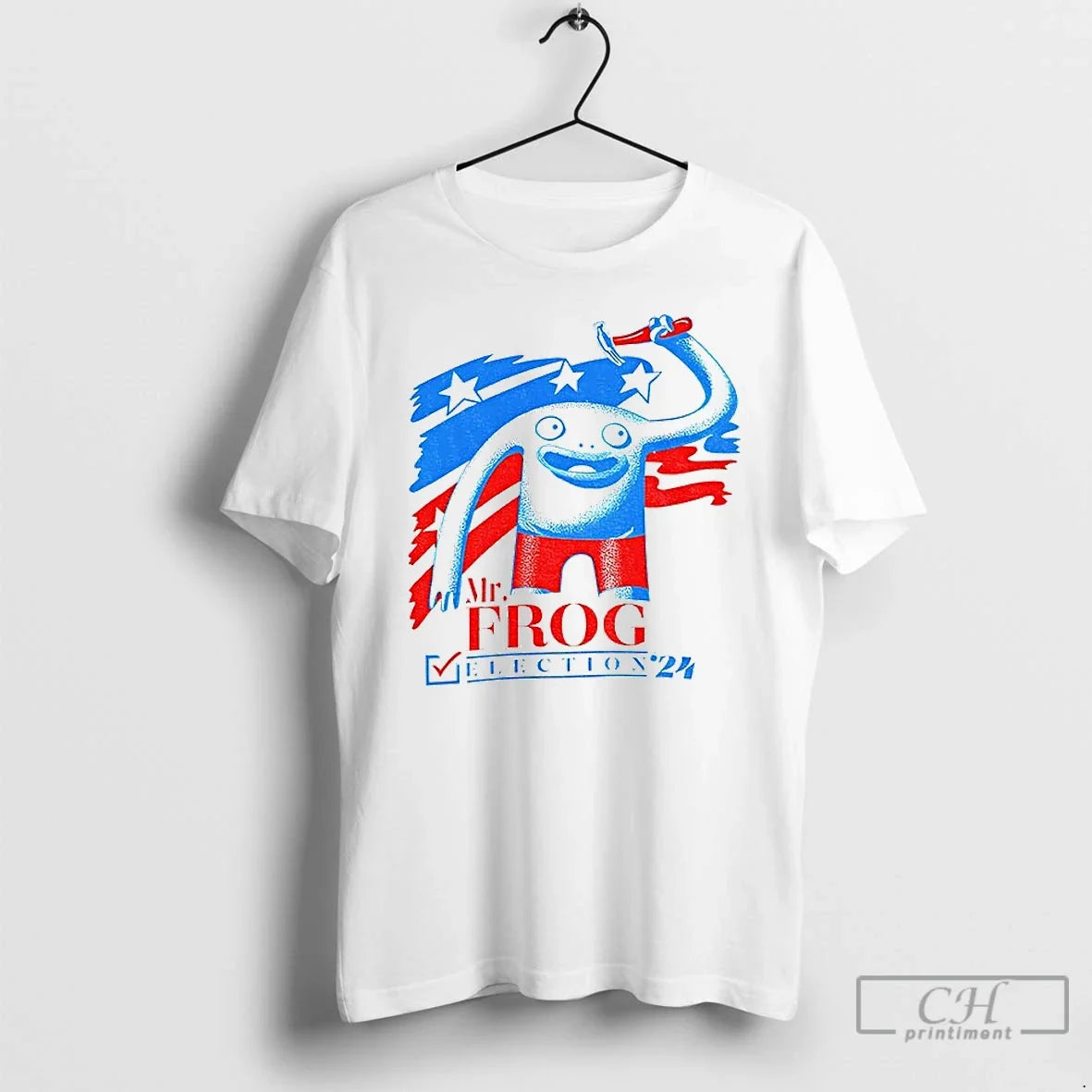 Classic Mr Frog Election 24 Patriotic Red Blue Frog T-Shirts, Hoodie, Sweatshirt - T-Shirt, Sweatshirt, Hoodie
