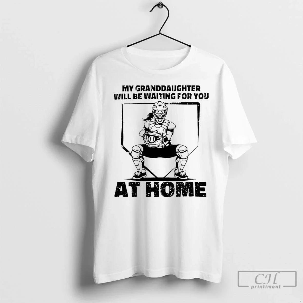 Classic My Granddaughter Will Be Waiting You Home Softball T-Shirts, Hoodie, Sweatshirt - T-Shirt, Sweatshirt, Hoodie