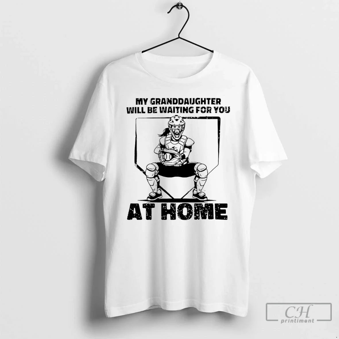 Classic My Granddaughter Will Be Waiting You Home Softball T-Shirts, Hoodie, Sweatshirt - T-Shirt, Sweatshirt, Hoodie