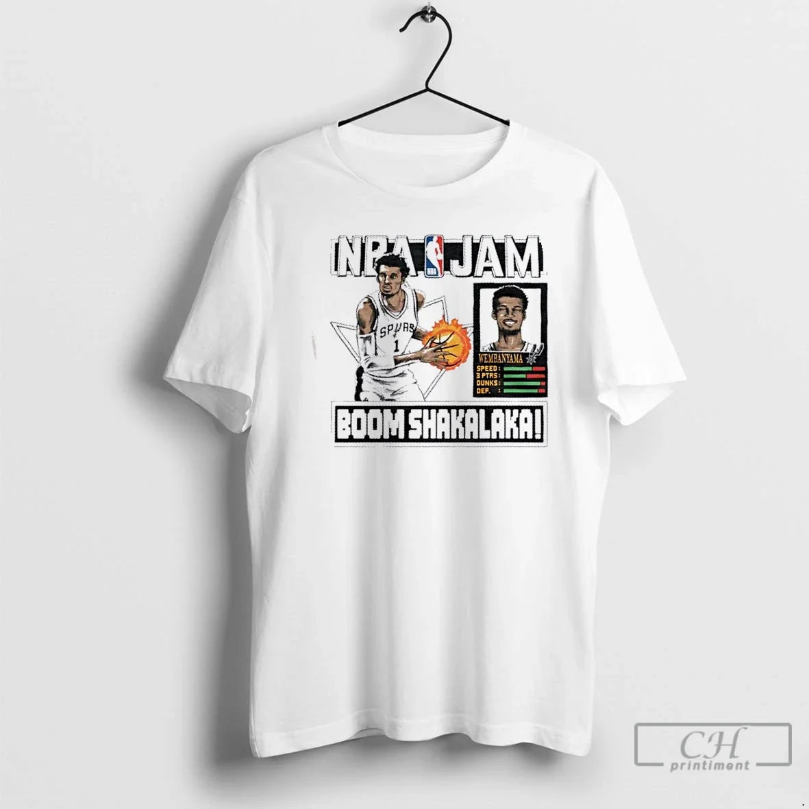 Classic Nba Jam San Antonio Spurs Victor Wembanyama Boom Shakalaka T-Shirts, Hoodie, Sweatshirt - T-Shirt, Sweatshirt, Hoodie