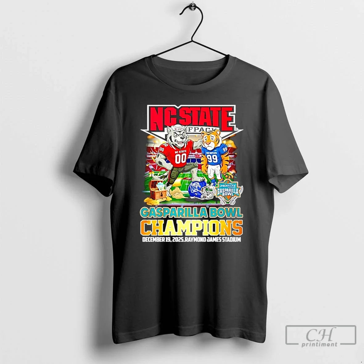 Classic Nc State Wolfpack 2025 Gasparilla Bowl Champions Mascot T-Shirts, Hoodie, Sweatshirt - T-Shirt, Sweatshirt, Hoodie