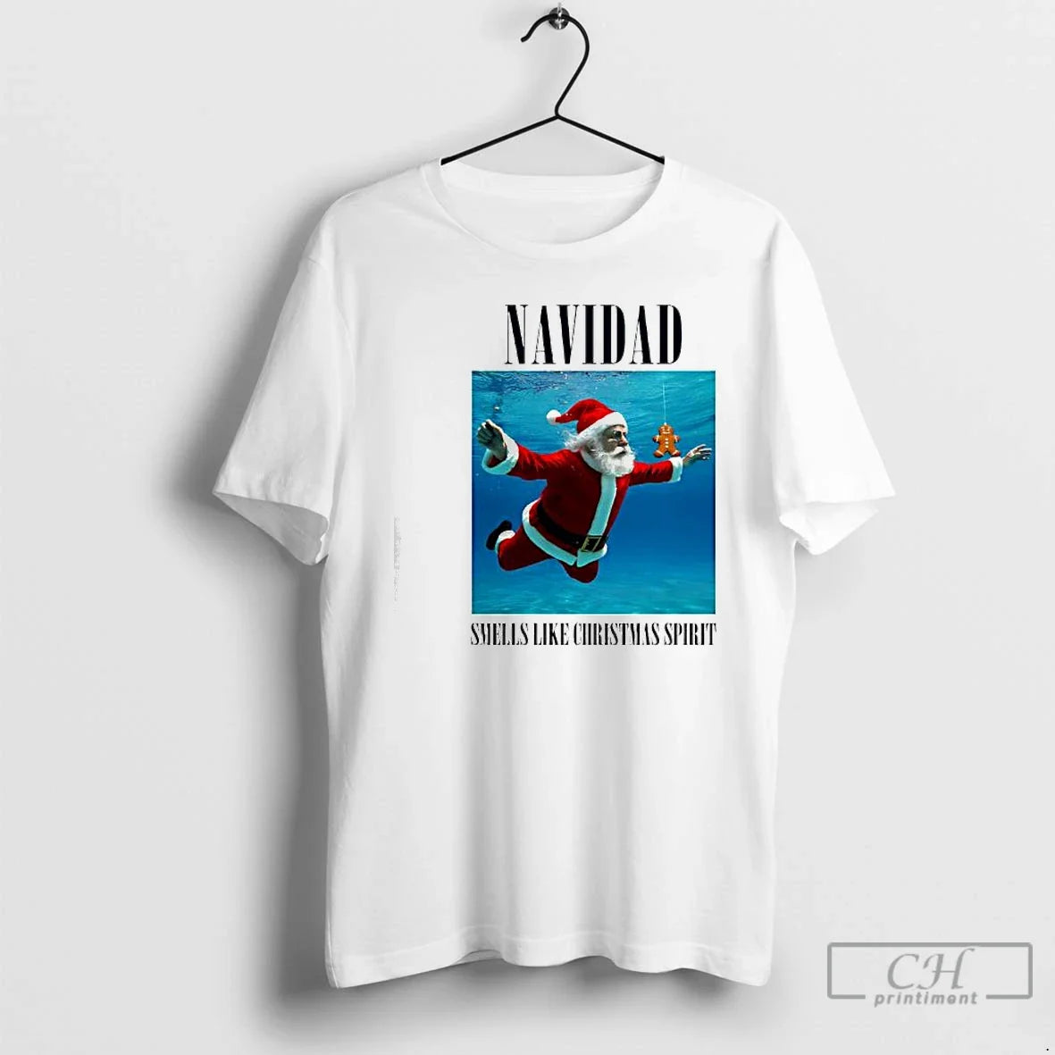 Classic Navidad Smells Like Spirit Santa Claus Underwater T-Shirts, Hoodie, Sweatshirt - T-Shirt, Sweatshirt, Hoodie