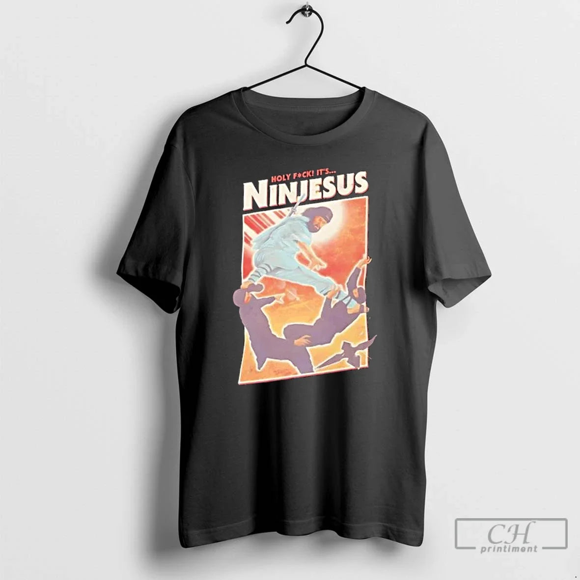 Classic Ninjesus Holy Fuck Parody Funny T-Shirts, Hoodie, Sweatshirt - T-Shirt, Sweatshirt, Hoodie