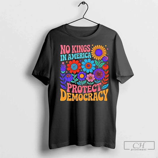 Classic No King American Protect Democracy T-Shirts, Hoodie, Sweatshirt - T-Shirt, Sweatshirt, Hoodie