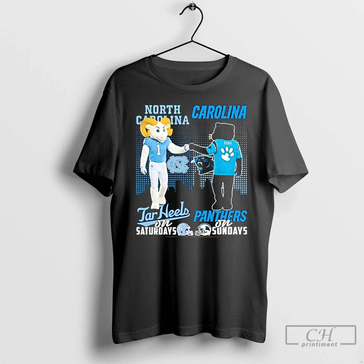 Classic North Carolina Tar Heels Saturdays X Carolina Panthers Sundays Mascot T-Shirts, Hoodie, Sweatshirt - T-Shirt, Sweatshirt, Hoodie