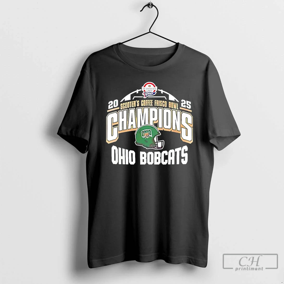 Classic Ohio Bobcats Scooters Coffee Frisco Bowl Champion 2025 Helmet T-Shirts, Hoodie, Sweatshirt - T-Shirt, Sweatshirt, Hoodie