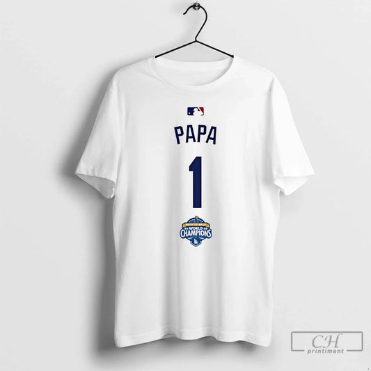 Classic Papa 1 Back Back Champs World Champions T-Shirts, Hoodie, Sweatshirt - T-Shirt, Sweatshirt, Hoodie