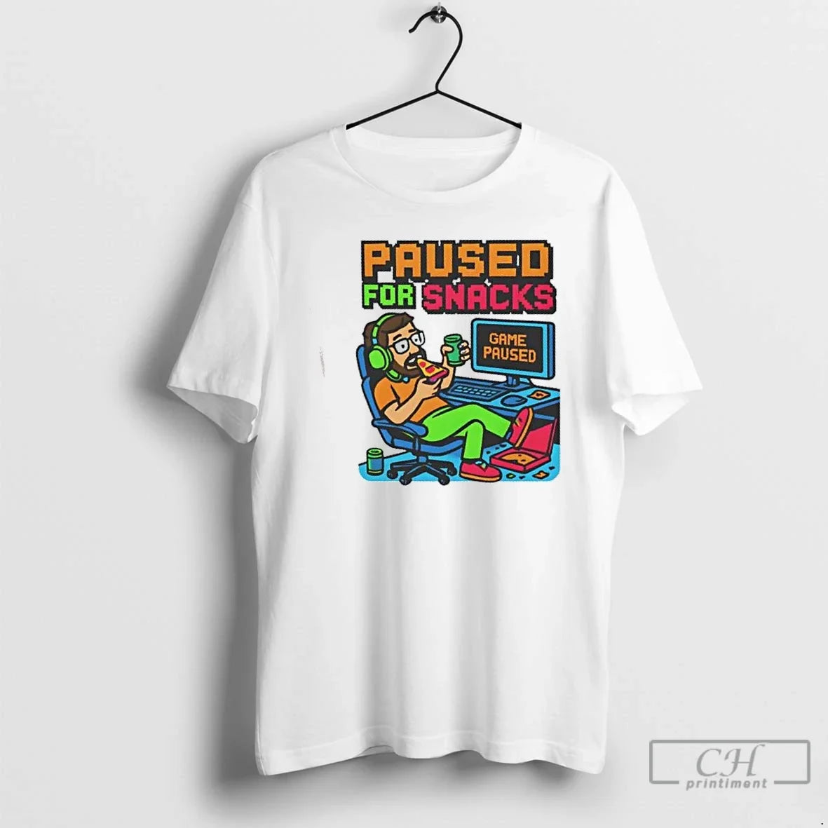 Classic Paused Snacks Game Paused T-Shirts, Hoodie, Sweatshirt - T-Shirt, Sweatshirt, Hoodie