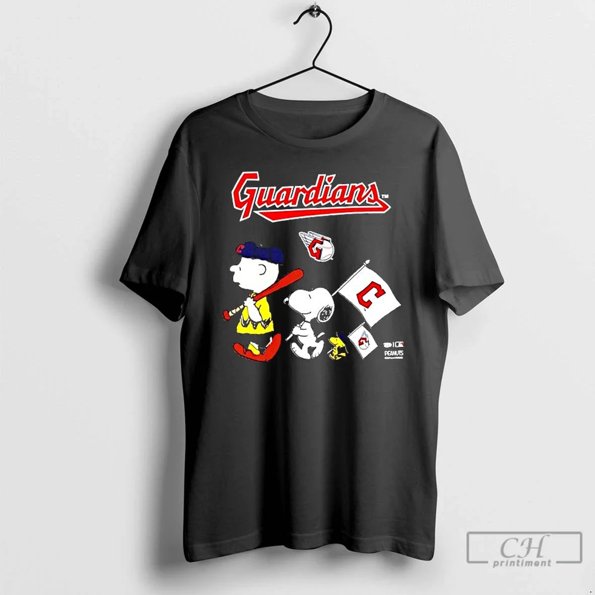 Classic Peanuts Chracters Flag Cleveland Guardians T-Shirts, Hoodie, Sweatshirt - T-Shirt, Sweatshirt, Hoodie