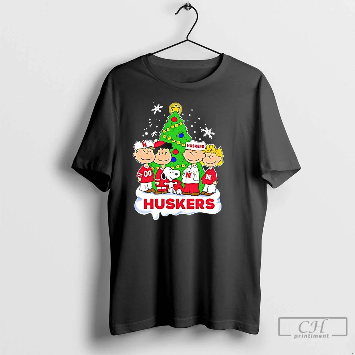 Classic Peanuts Characters X Nebraska Cornhuskers Chrismas T-Shirts, Hoodie, Sweatshirt - T-Shirt, Sweatshirt, Hoodie