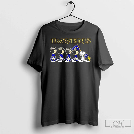 Classic Peanuts X Baltimore Ravens Football Flag Walking T-Shirts, Hoodie, Sweatshirt - T-Shirt, Sweatshirt, Hoodie