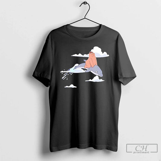 Classic Peter Griffin Riding Dolphin Family Guy T-Shirts, Hoodie, Sweatshirt - T-Shirt, Sweatshirt, Hoodie