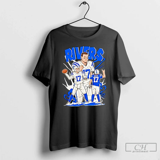 Classic Philip Rivers 17 Indianapolis Colts Football Cartoon T-Shirts, Hoodie, Sweatshirt - T-Shirt, Sweatshirt, Hoodie