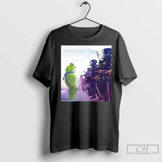Classic Portland Frog Protest 2025 Anti Trump Art T-Shirts, Hoodie, Sweatshirt - T-Shirt, Sweatshirt, Hoodie