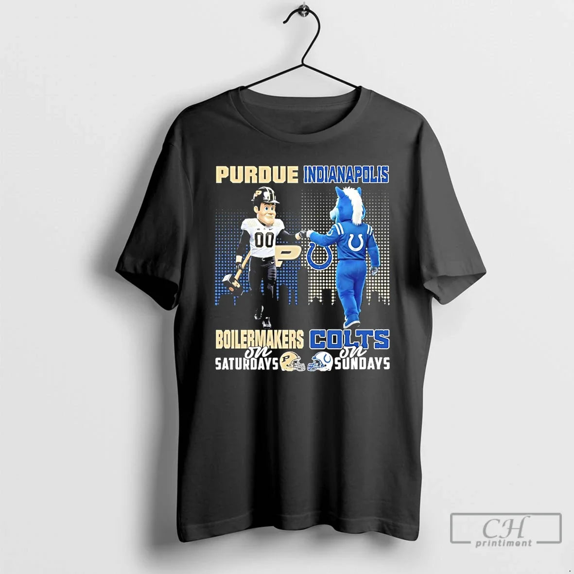 Classic Purdue Boilermakers Saturday Indianapolis Colts Sundays Skyline Mascot T-Shirts, Hoodie, Sweatshirt - T-Shirt, Sweatshirt, Hoodie