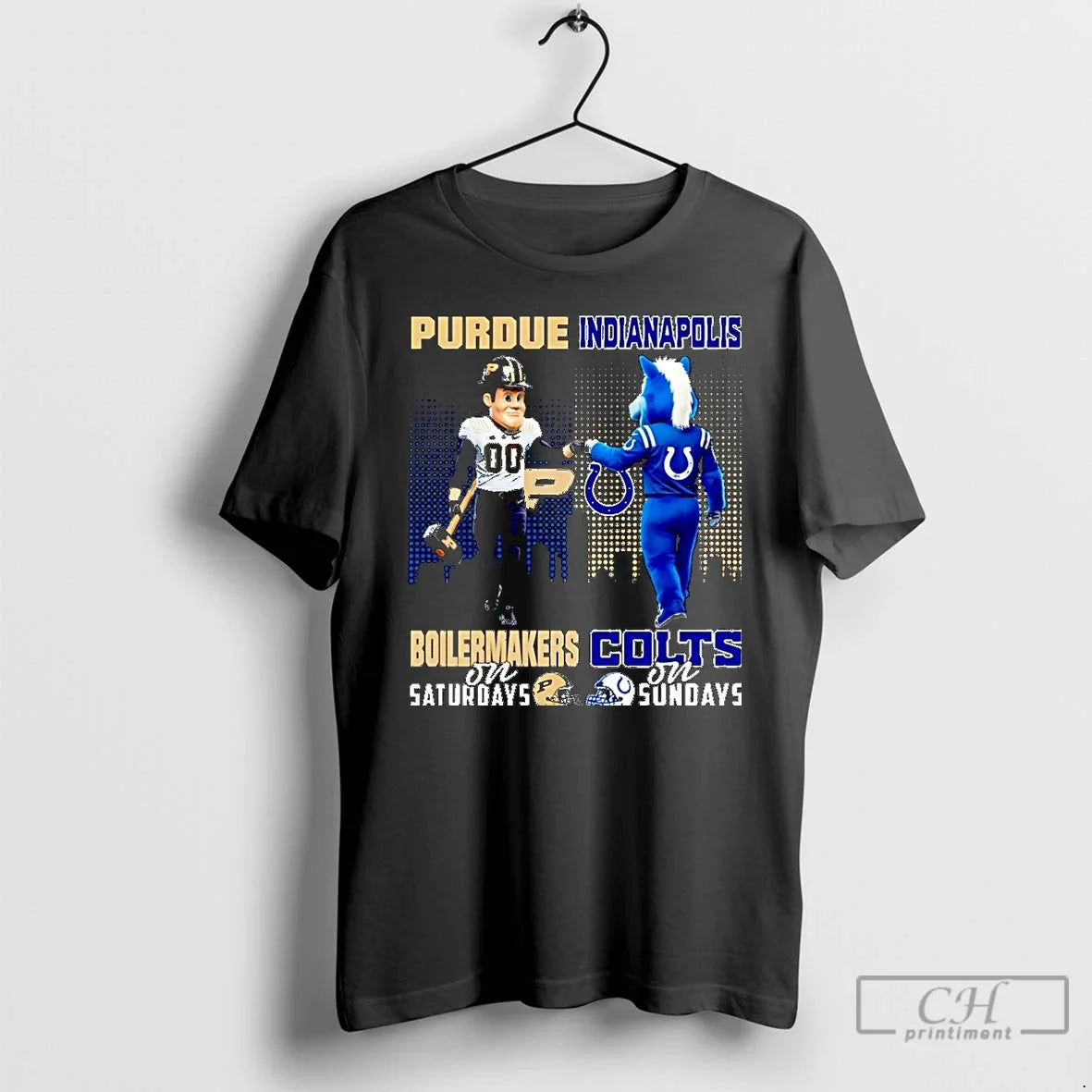 Classic Purdue Boilermakers Saturdays Vs Indianapolis Colts Sundays Mascot Skyline T-Shirts, Hoodie, Sweatshirt - T-Shirt, Sweatshirt, Hoodie