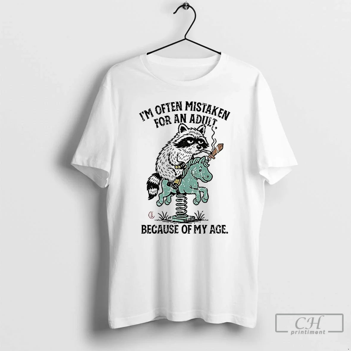 Classic Raccoon Horse Meme Im Often Mistaken Because My Age T-Shirts, Hoodie, Sweatshirt - T-Shirt, Sweatshirt, Hoodie