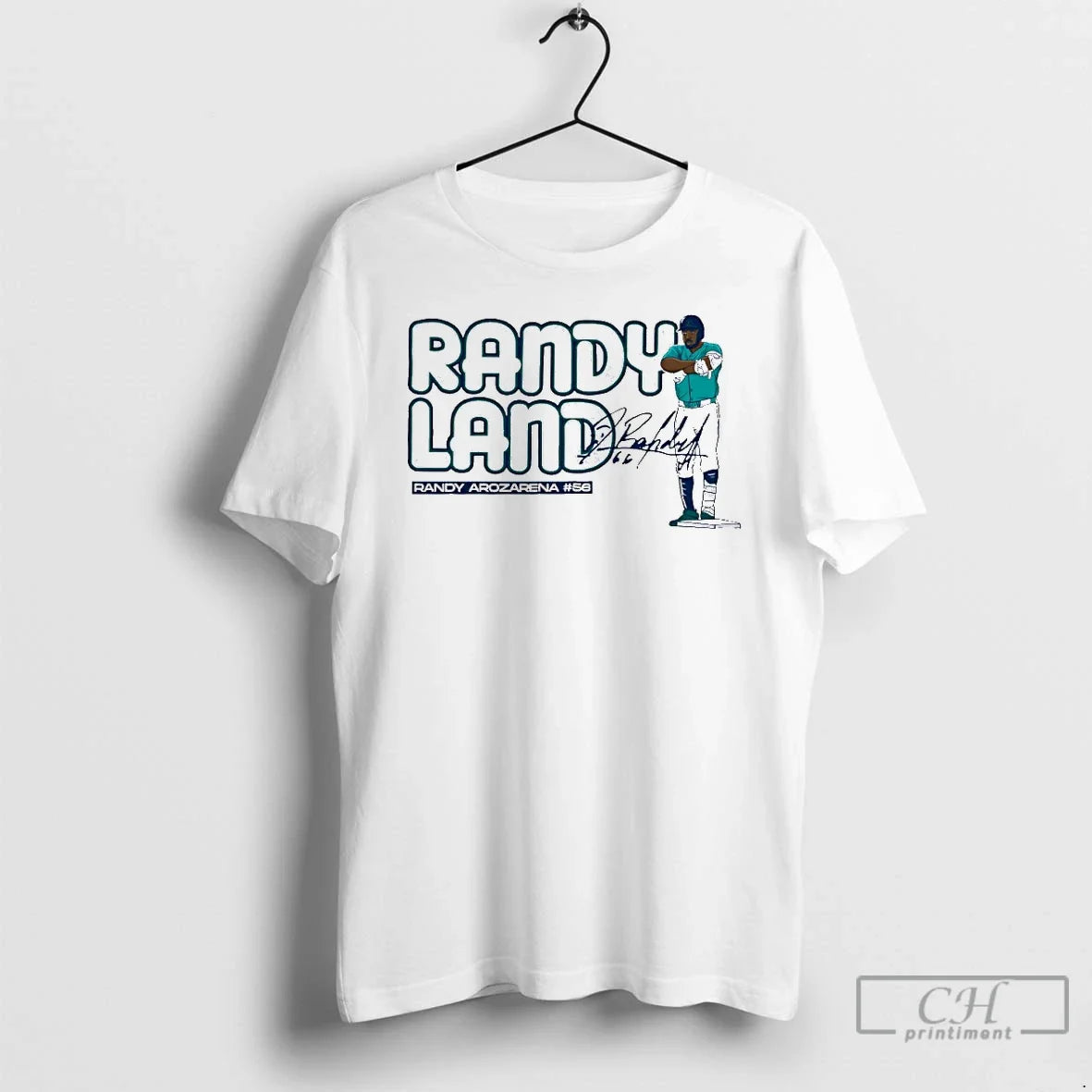 Classic Randyland Seattle Mariners Randy Arozarena 56 Signature T-Shirts, Hoodie, Sweatshirt - T-Shirt, Sweatshirt, Hoodie