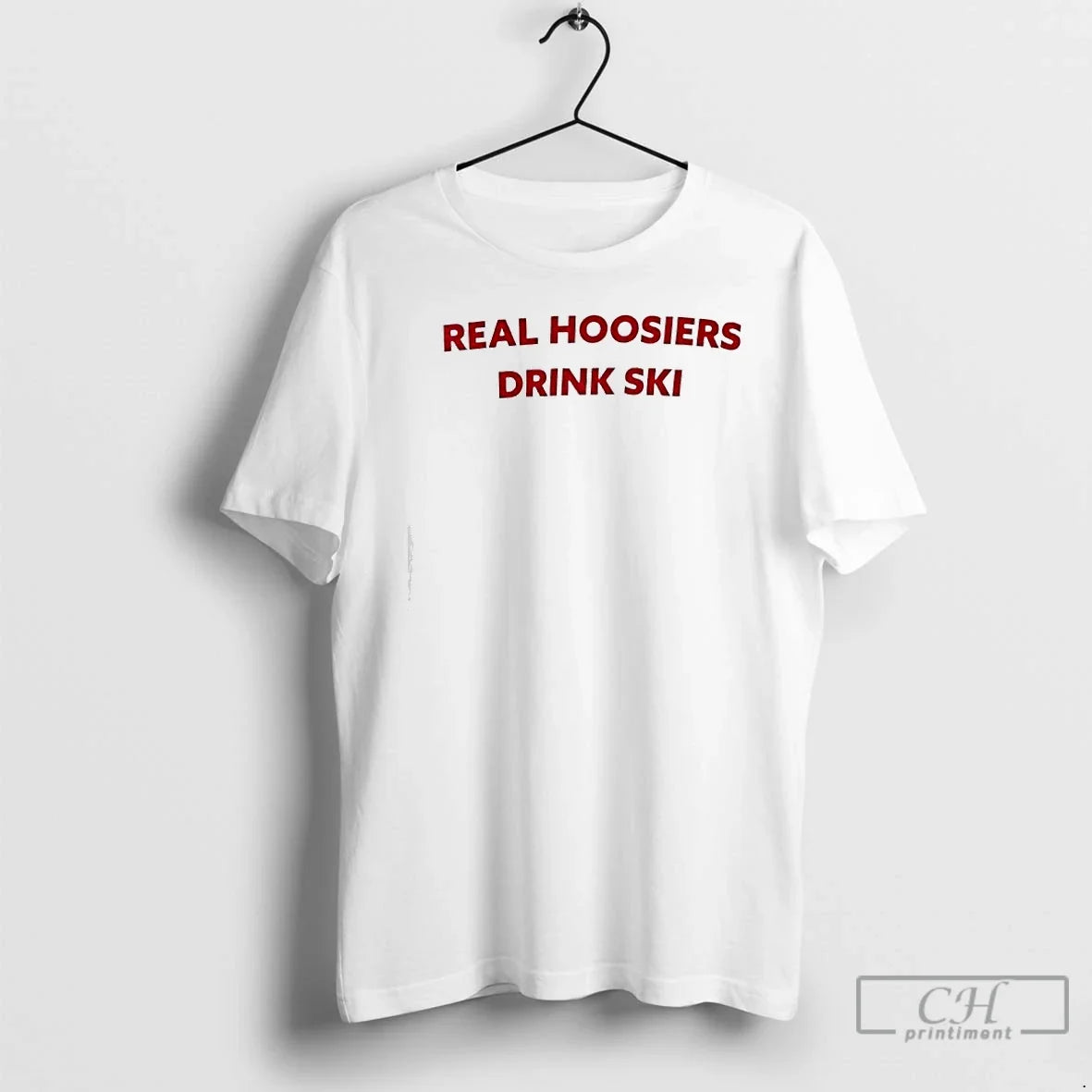 Classic Real Hoosiers Drink Ski Text T-Shirts, Hoodie, Sweatshirt - T-Shirt, Sweatshirt, Hoodie