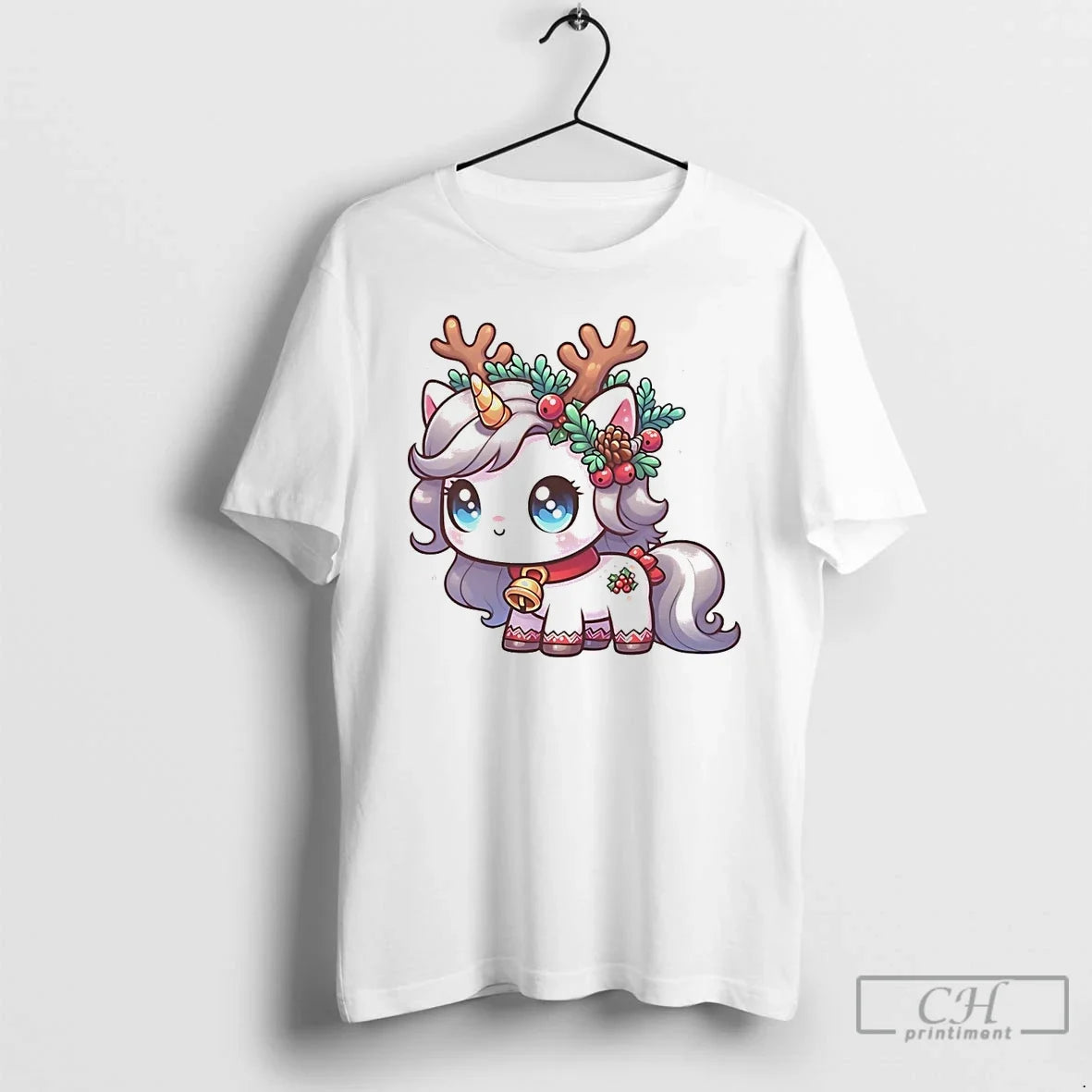 Classic Reindeer Unicorn Holly Pinecone White T-Shirts, Hoodie, Sweatshirt - T-Shirt, Sweatshirt, Hoodie