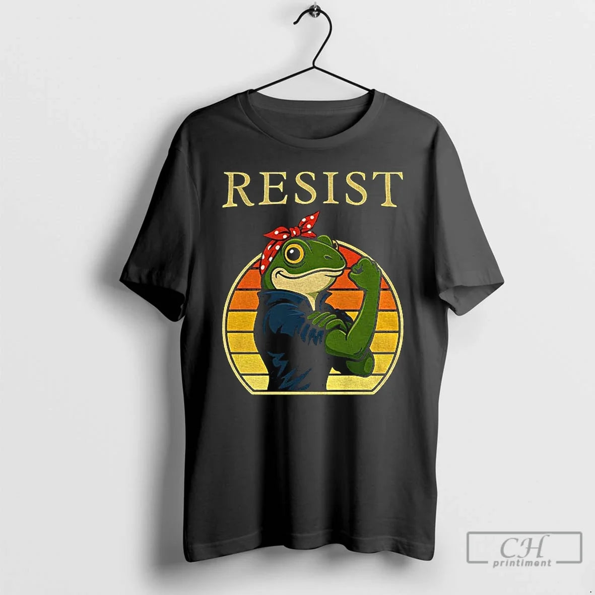 Classic Resist Frog Portland Rosie Riveter Funny Political T-Shirts, Hoodie, Sweatshirt - T-Shirt, Sweatshirt, Hoodie