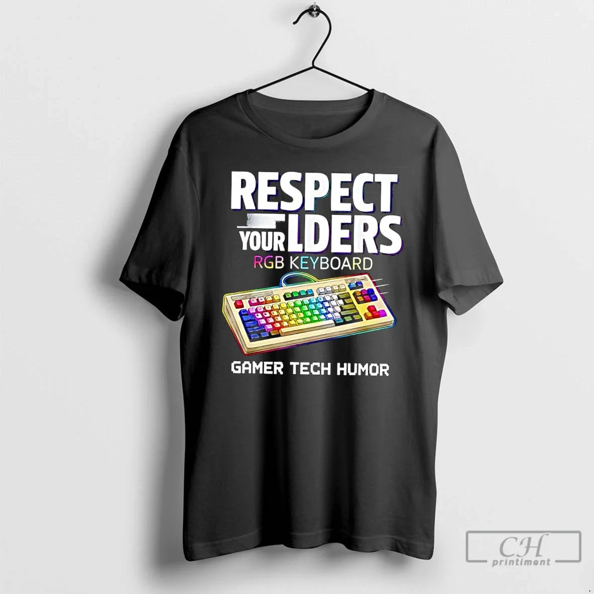 Classic Respect Your Elders Rgb Keyboard Gamer Tech Humor T-Shirts, Hoodie, Sweatshirt - T-Shirt, Sweatshirt, Hoodie