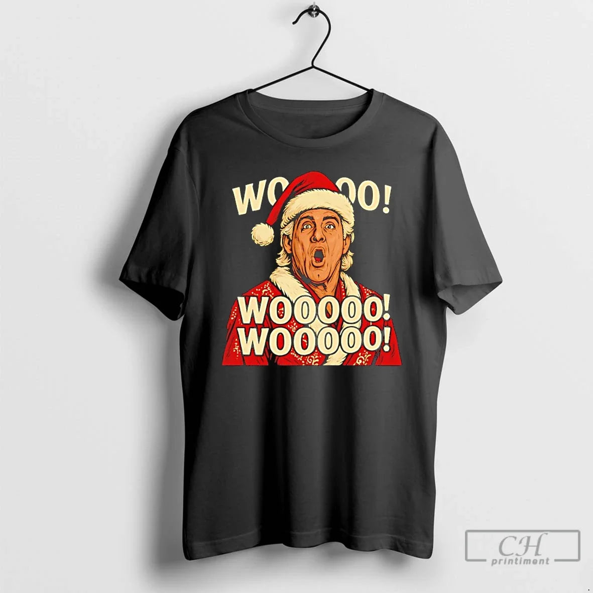 Classic Ric Flair Santa Wooooo Wooooo Wooooo T-Shirts, Hoodie, Sweatshirt - T-Shirt, Sweatshirt, Hoodie