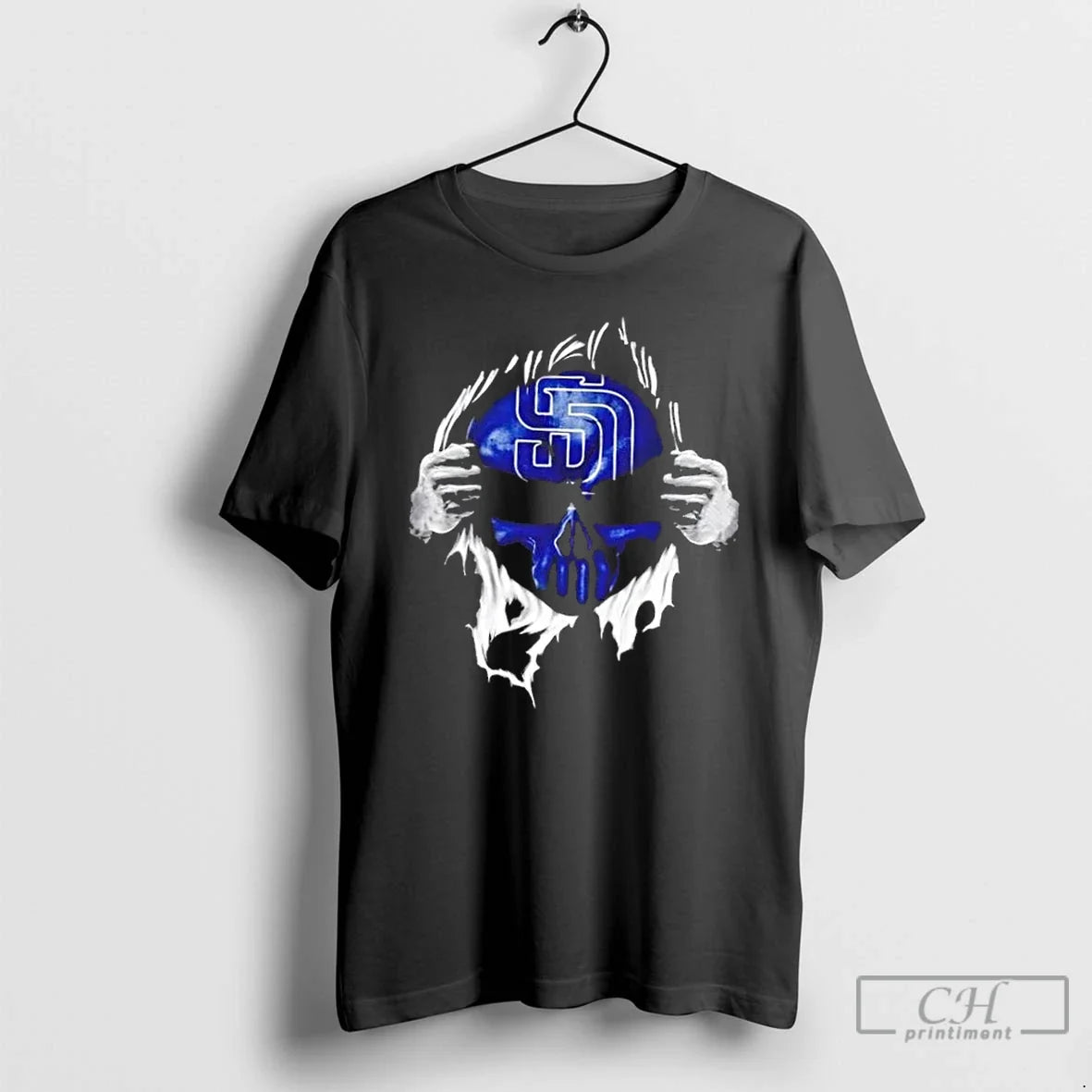 Classic Ripped Chest Skull Deep San Diego Padres Till Grave T-Shirts, Hoodie, Sweatshirt - T-Shirt, Sweatshirt, Hoodie