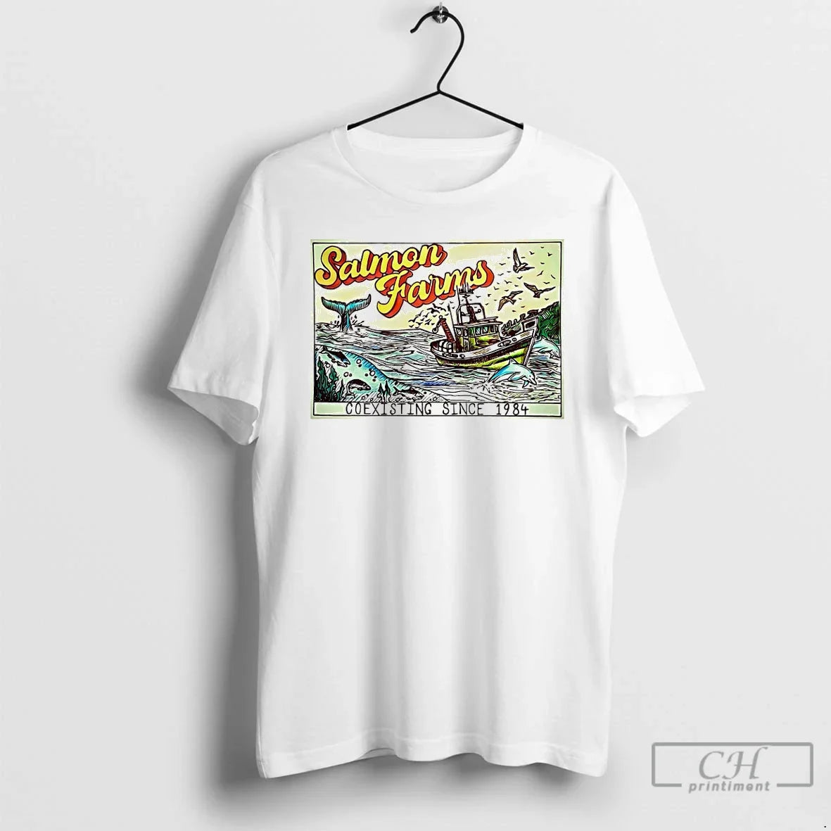 Classic Salmon Farms Coexisting Since 1984 T-Shirts, Hoodie, Sweatshirt - T-Shirt, Sweatshirt, Hoodie