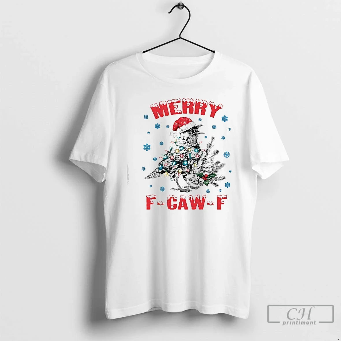 Classic Santa Crow Merry F Caw F T-Shirts, Hoodie, Sweatshirt - T-Shirt, Sweatshirt, Hoodie