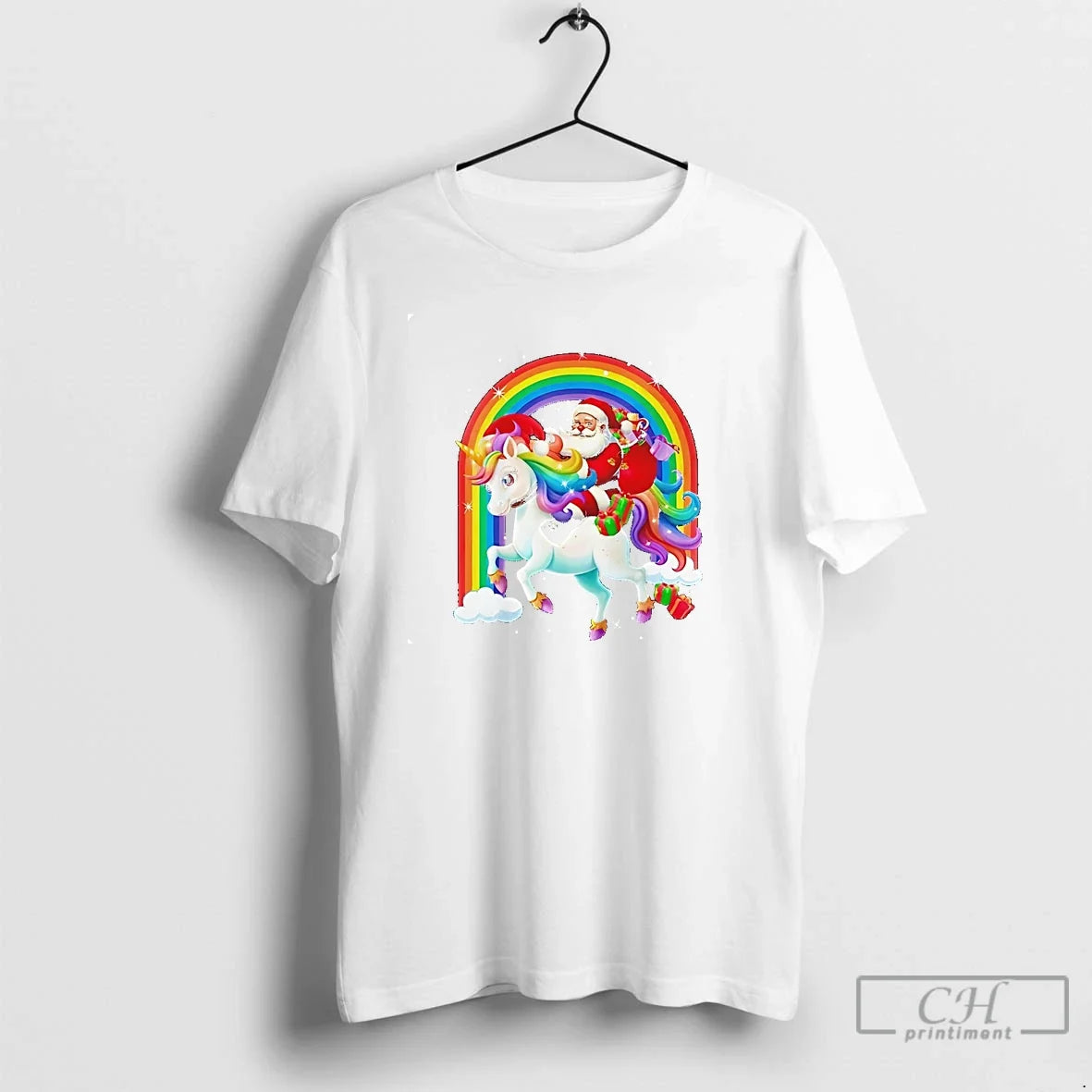 Classic Santa Riding Rainbow Unicorn T-Shirts, Hoodie, Sweatshirt - T-Shirt, Sweatshirt, Hoodie