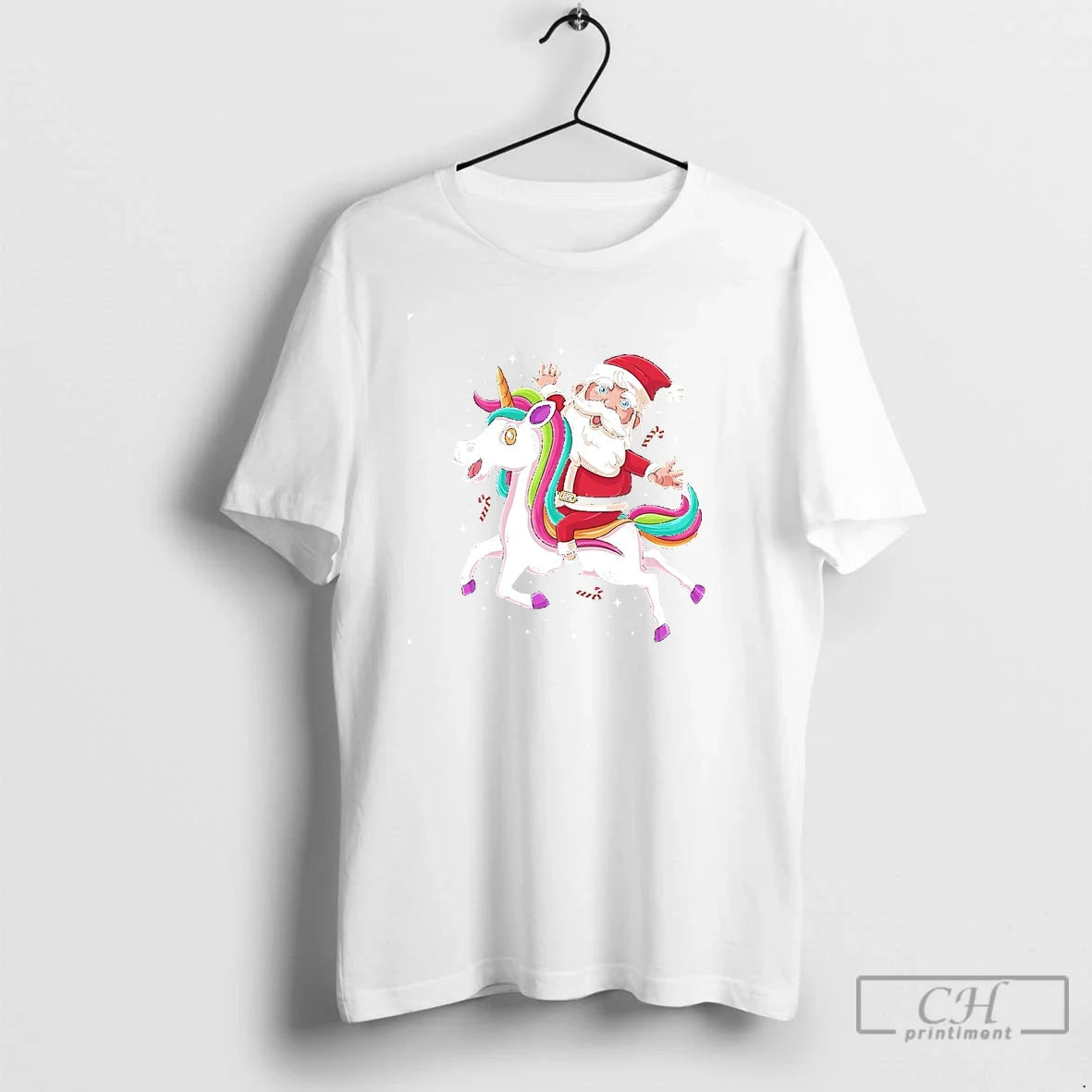 Classic Santa Riding Rainbow Unicorn Magic T-Shirts, Hoodie, Sweatshirt - T-Shirt, Sweatshirt, Hoodie