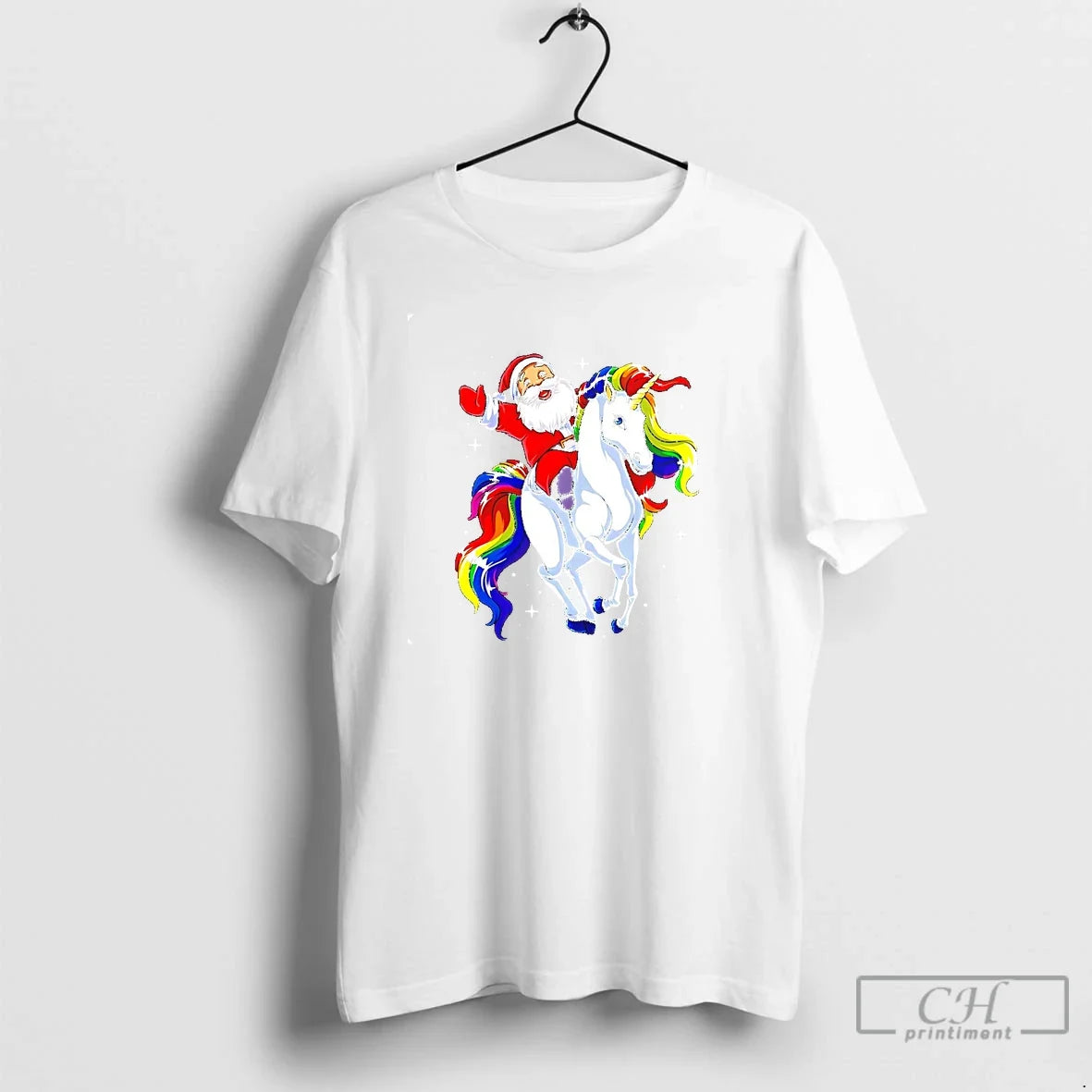 Classic Santa Riding Rainbow Unicorn Galaxy T-Shirts, Hoodie, Sweatshirt - T-Shirt, Sweatshirt, Hoodie