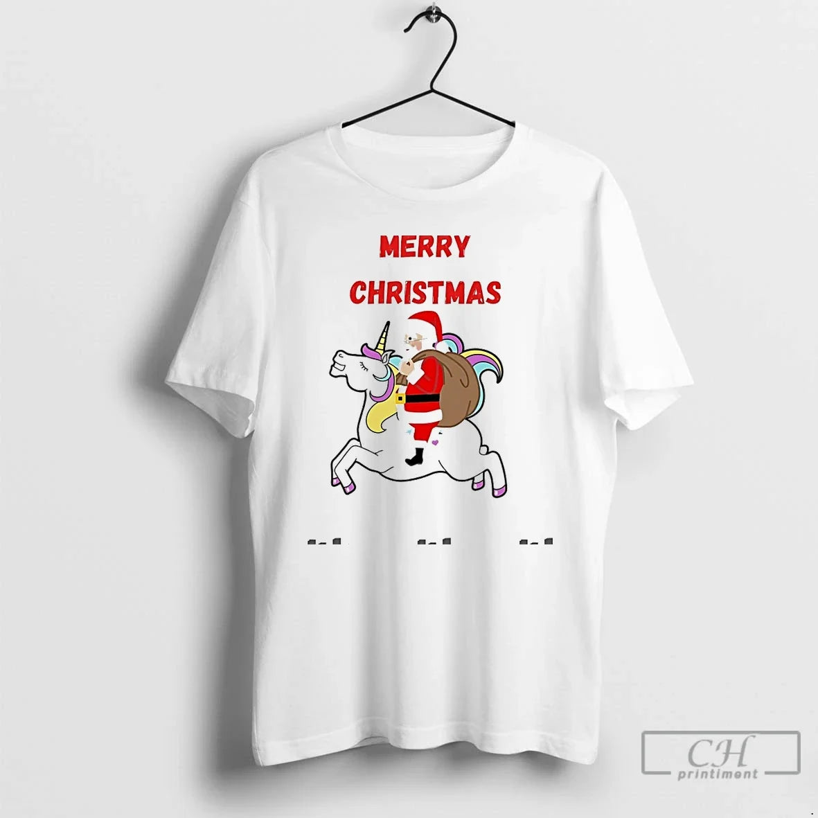 Classic Santa Riding Unicorn Merry Skyline White T-Shirts, Hoodie, Sweatshirt - T-Shirt, Sweatshirt, Hoodie