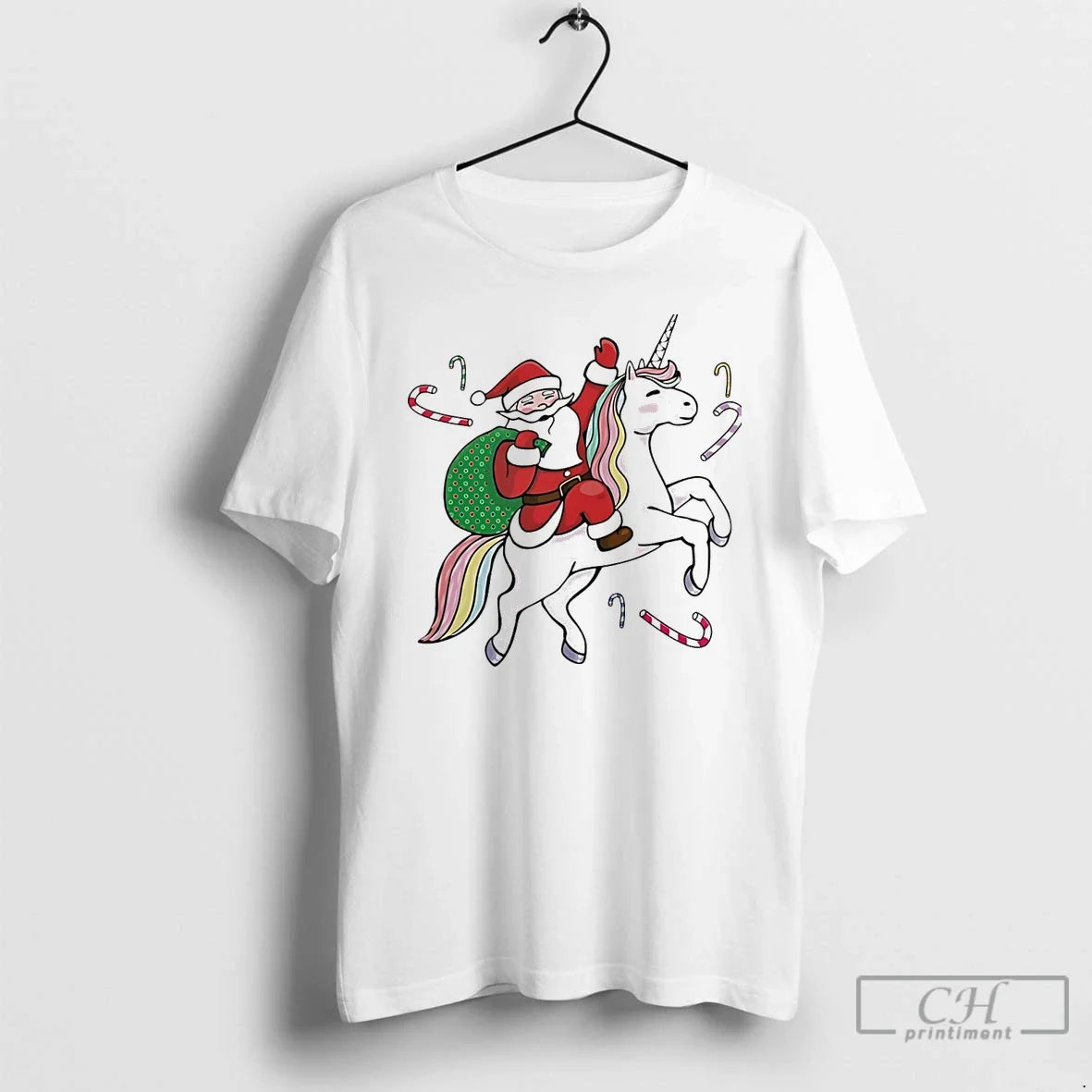 Classic Santa Riding Unicorn Candy Joy White T-Shirts, Hoodie, Sweatshirt - T-Shirt, Sweatshirt, Hoodie