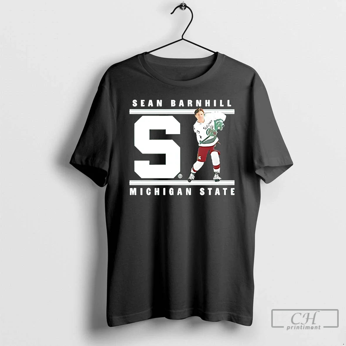 Classic Sean Barnhill Michigan State Hockey Illustrated T-Shirts, Hoodie, Sweatshirt - T-Shirt, Sweatshirt, Hoodie