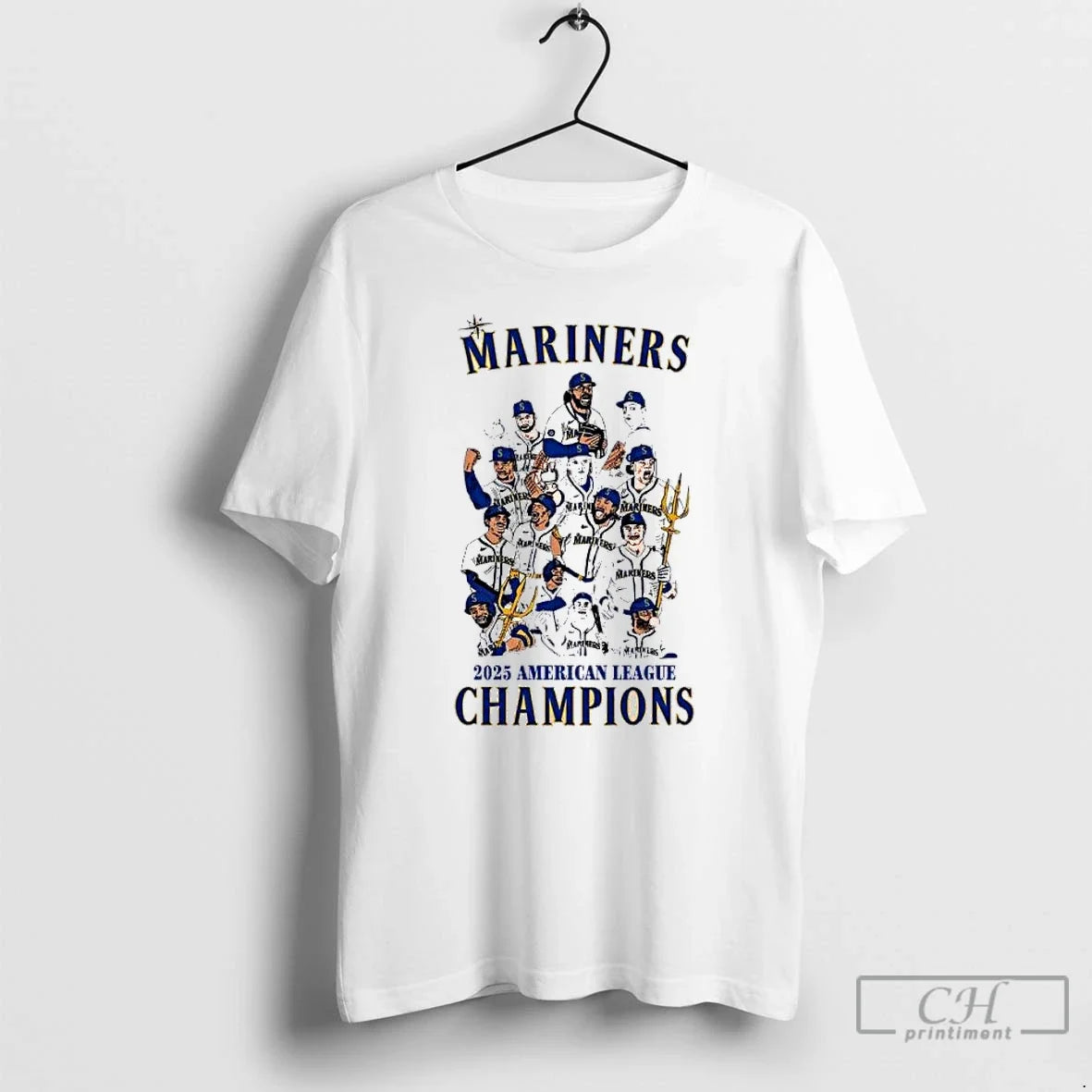 Classic Seattle Mariners 2025 American League Champions Caricature T-Shirts, Hoodie, Sweatshirt - T-Shirt, Sweatshirt, Hoodie