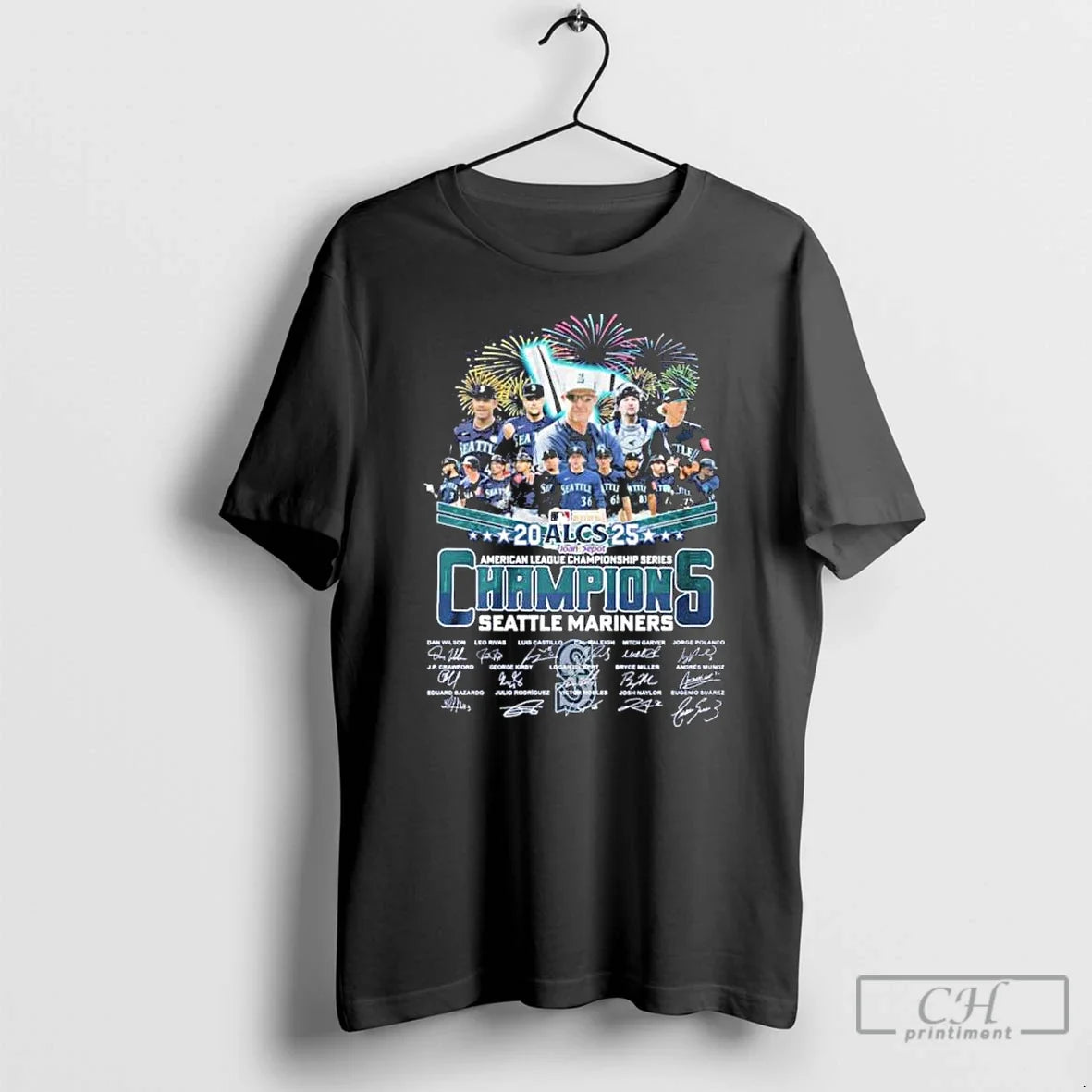 Classic Seattle Mariners Alcs 2025 American League Championship Champions Signatures T-Shirts, Hoodie, Sweatshirt - T-Shirt, Sweatshirt, Hoodie