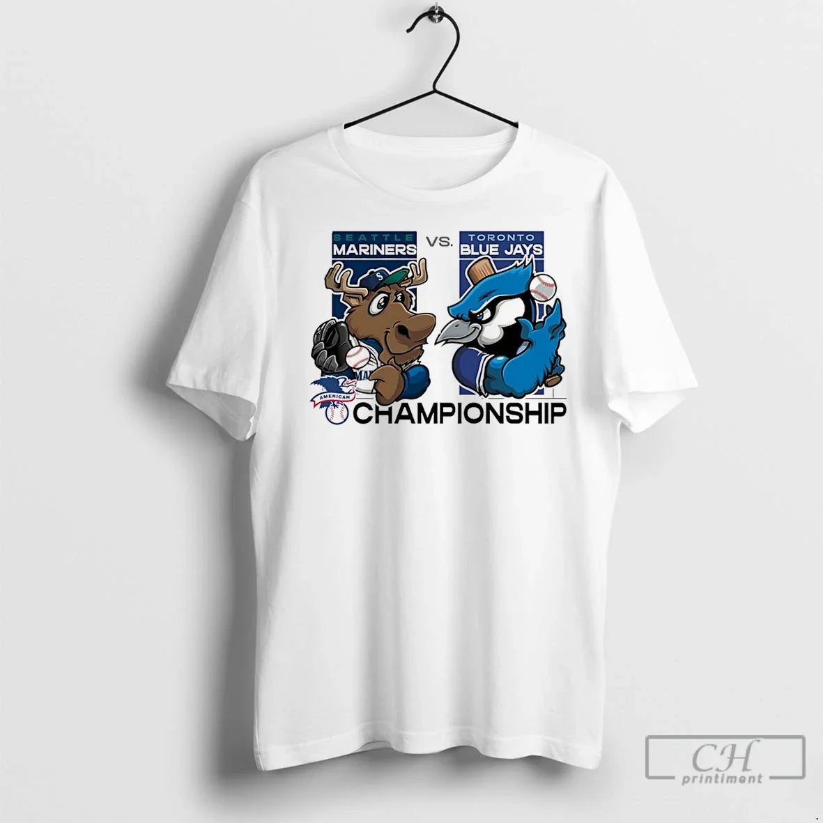 Classic Seattle Mariners Vs Toronto Blue Jays 2025 Mlb League Championship Mascot T-Shirts, Hoodie, Sweatshirt - T-Shirt, Sweatshirt, Hoodie
